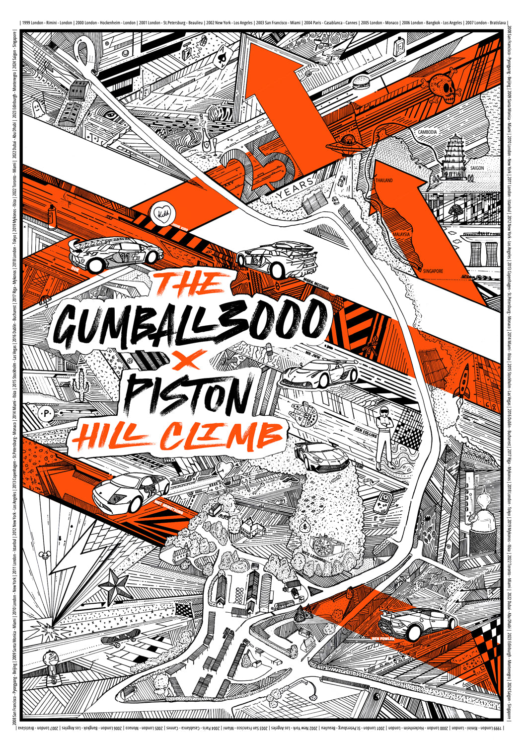 Gumball 3000 x Piston Hill Climb Poster