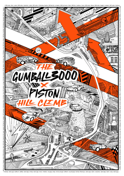 Gumball 3000 x Piston Hill Climb Poster